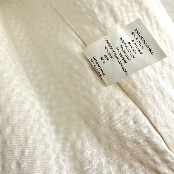 HALSTON HERITAGE White Faux Fur Short Coat Size 4 - Picture 9 of 9